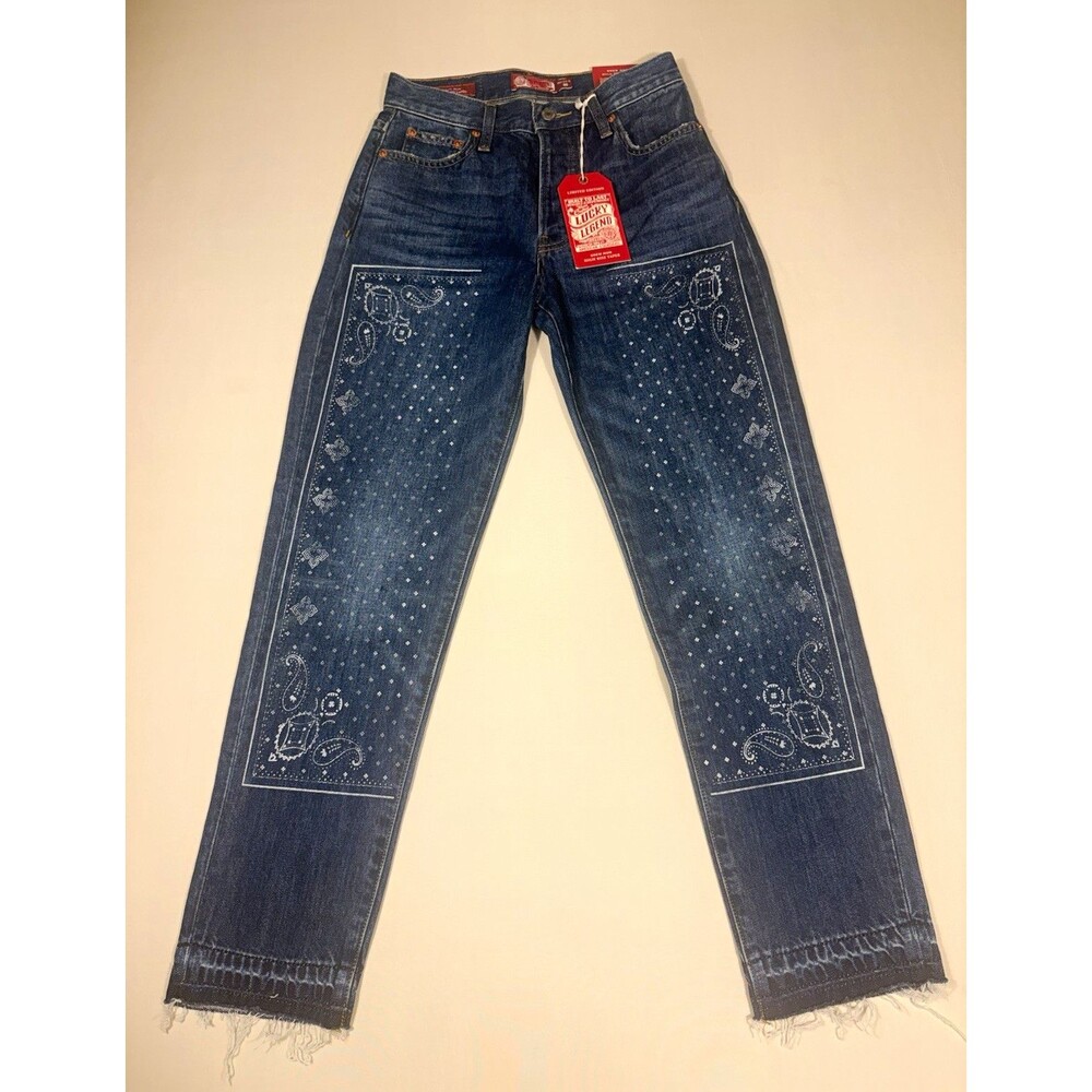 Lucky Brand Women Drew Mom Taper Denim Jeans High Rise Med Wash Blue 00/24 A